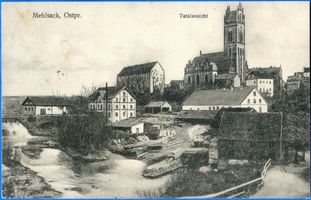 Mehlsack, Stadt, Kreis Braunsberg Mehlsack, Totalansicht II Мельзак, общий вид, II