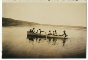  Lansker See, Ruderer auf dem See Masurische Seen