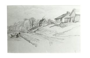 Tilsit, Stadt, Stadtkreis Tilsit Tilsit, Holzhäuser am Memelufer (Pakallnis) Тильзит, деревянные дома на берегу Мемеля (Пакальнис)