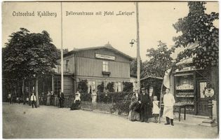 Kahlberg-Liep, Ort, Kreis Elbing Kahlberg-Liep, Bellevuestraße mit Hotel  Lerique  
