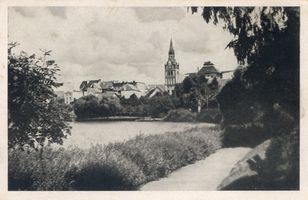 Lyck, Stadt, Kreis Lyck Lyck, Blick auf die Stadt X Лык, вид на город, X