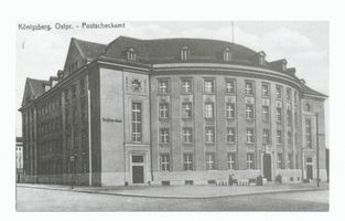 Königsberg (Pr.), Stadtkreis Königsberg Kniprodestraße Königsberg, Kniprodestraße, Postscheckamt Кёнигсберг, Книпродештрассе, почтово-чековое управление