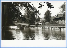 Gumbinnen, Stadt, Kreis Gumbinnen Gumbinnen, Rominte-Partie mit Brandtbrücke II Гумбиннен, место у Роминте с мостом Брандта, II