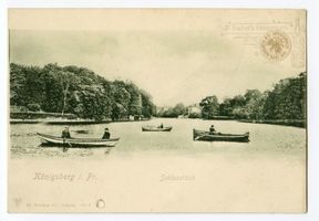 Königsberg (Pr.), Stadtkreis Königsberg Königsberg (Pr.), Schloßteich, 3 Boote Königsberg, Schloßteich
