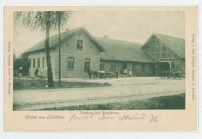 Reichau Kr. Wehlau, Kreis Wehlau Reichau Kr. Wehlau, Gasthaus zum Rosenkranz Райхау, р-н Велау, трактир „Розенкранц 