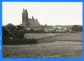 Guttstadt, Kreis Heilsberg Guttstadt, Panorama mit Katholischer Kirche 