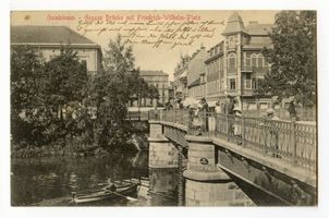 Gumbinnen, Stadt, Kreis Gumbinnen Königsplatz Gumbinnen, Große Brücke mit Friedrich-Wilhelm-Platz Гумбиннен, Большой мост с площадью Фридриха Вильгельма