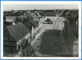 Ebenrode, Stadt, Kreis Ebenrode Ebenrode, Alter Markt aus der Vogelperspektive II 