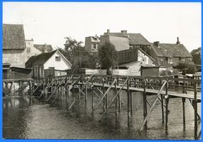 Braunsberg Kr. Braunsberg, Kreis Braunsberg Braunsberg, Ostpr., Alte Holzbrücke an der Passarge 