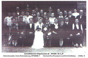 Heinrichswalde Kr. Elchniederung, Kreis Elchniederung  Elchniederung, Hochzeitsbilder
