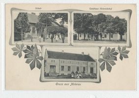 Moterau, Kreis Wehlau Moterau, Schule, Gutshaus Heinrichshof, Gasthaus (??) 