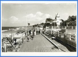 Cranz Kr. Samland, Ort, Kreis Samland Cranz Kr. Samland, Strandpromenade mit dem Hotel Monopol VI Cranz, Strandpromenade