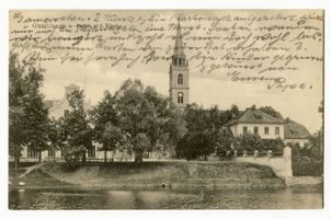 Gumbinnen, Stadt, Kreis Gumbinnen Kirchenplatz Gumbinnen, Partie an der Kirche 
