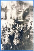 Königsberg (Pr.), Stadtkreis Königsberg Königsberg (Pr.), Gefangene deutsche Soldaten in der brennenden Stadt Königsberg, Zweiter Weltkrieg und das Ende
