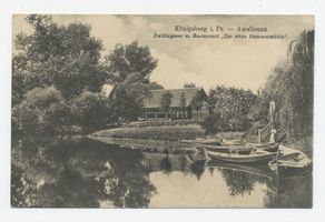 Königsberg (Pr.), Stadtkreis Königsberg Königsberg, Amalienau, Zwillingsteiche mit Restaurant   Zur alten Hammermühle  Königsberg, Stadtteil Amalienau