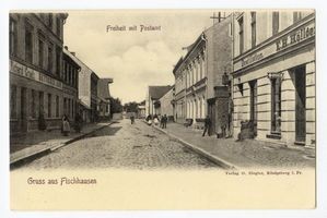 Fischhausen, Stadt, Kreis Samland Fischhausen, Freiheit mit Postamt Фишхаузен, Фрайхайт с почтой