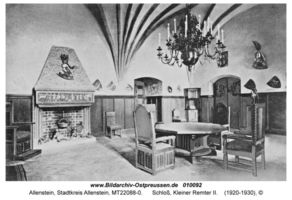 Allenstein, Stadtkreis Allenstein  Allenstein, Schloß, Innenräume