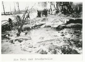  Kreis Elchniederung, Hochwasser, Deich? - Bruchstelle Elchniederung, Landschaftsaufnahmen