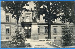 Gumbinnen, Stadt, Kreis Gumbinnen Königsplatz Gumbinnen, Denkmal Friedrich Wilhelm I. III Гумбиннен, памятник Фридриху Вильгельму I, III