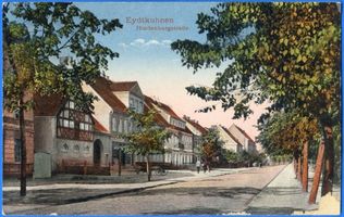Eydtkau, Kreis Ebenrode Hindenburgstraße (fr. Chausseestraße) Eydtkuhnen, Hindenburgstraße Эйдткунен, Гинденбургштрассе