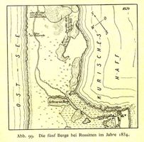 Rossitten Kr. Samland, Kreis Samland Rossitten Kr. Samland, Die fünf Berge bei Rossitten im Jahre 1834 Kurische Nehrung, Dünen