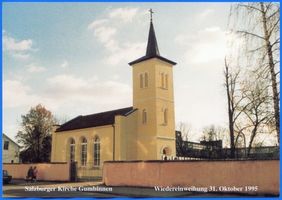Gumbinnen, Stadt, Kreis Gumbinnen Gumbinnen, Salzburger Kirche, Wiedereinweihung 31. Oktober 1995 
