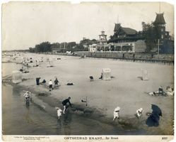 Cranz Kr. Samland, Ort, Kreis Samland Cranz Kr. Samland, Strand mit Hotel Monopol XVI Cranz, Strandpromenade