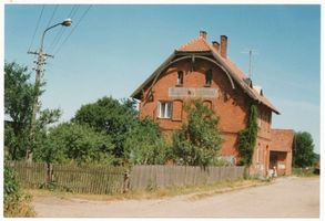 Wehrkirchen, Ort, Kreis Goldap Schittkehmen, Bahnhofsgebäude 