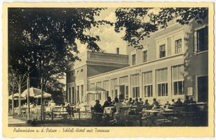 Palmnicken, Kreis Samland Palmnicken, Schlosshotel mit Terrasse I 