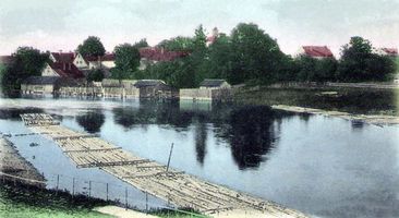 Johannisburg, Kreis Johannisburg Johannisburg, am Pissek mit Flößen Йоханнисбург, на Писсе с плотами