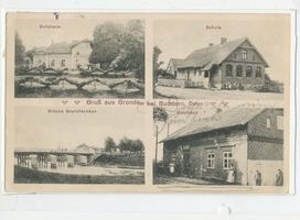 Grunden Kr. Johannisburg, Kreis Johannisburg Gronden, Gutshaus, Schule, Brücke Grondischken, Gasthaus 