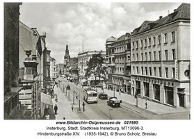 Insterburg, Stadt, Stadtkreis Insterburg Hindenburgstraße (fr. Goldaper Straße֨枆蟬뚶ße) 17-18  Insterburg, Hindenburgstraße bzw. Bahnhofstraße und Umgebung
