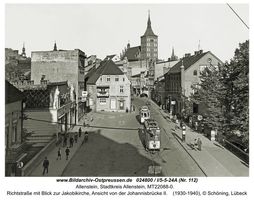 Allenstein, Stadtkreis Allenstein Richtstraße  Allenstein, Jakobikirche