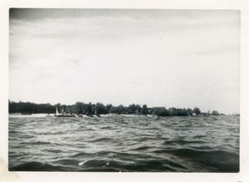 Nidden, Kreis Memel Nidden, Blick auf Nidden vom Haff aus Nidden, Landschaft - Ostsee - Umgebung