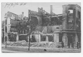 Soldau, Kreis Neidenburg Soldau, Das zerstörte Hotel  Kronprinz  Erster Weltkrieg