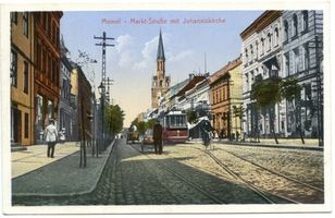 Memel, Stadt, Stadtkreis Memel Memel, Marktstraße mit Johanneskirche I 