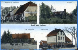 Kalgen, Stadtkreis Königsberg Kalgen, Gasthaus, Gutshaus, Post und Schule, Beamtenhaus Königsberg, Dörfer, Siedlungen und Außenbezirke im Stadtkreis