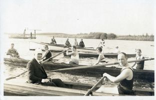 Passenheim, Stadt, Kreis Ortelsburg Passenheim, Abrudern auf dem Kalbensee 