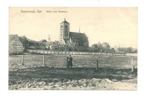 Braunsberg Kr. Braunsberg, Kreis Braunsberg Braunsberg, Blick vom Oberthor auf die kath. Pfarrkirche Braunsberg, Katholische Pfarrkirche (Katharinenkirche)