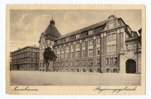 Gumbinnen, Stadt, Kreis Gumbinnen Königsplatz Gumbinnen, Regierungsgebäude Гумбиннен, здание правительства