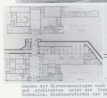 Königsberg (Pr.), Stadtkreis Königsberg Königsberg, Bahnhof, Neubau der Eisenbahnanlage, Plan I Кёнигсберг, вокзал, новое строительство железнодорожных сооружений, план, I