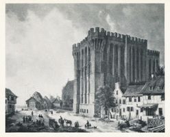 Marienburg, Westpr., Kreis Marienburg Marienburg, Schloßflügel, Gemälde Marienburg, Schloß