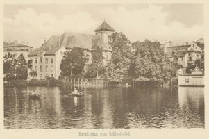 Königsberg (Pr.), Stadtkreis Königsberg Königsberg, Schlossteich mit Burgkirche XII Кёнигсберг, Замковый пруд с Замковой церковью XII