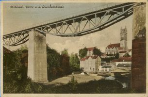 Mehlsack, Stadt, Kreis Braunsberg Mehlsack, Partie an der Eisenbahnbrücke II 
