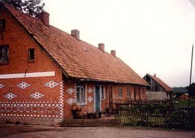 Puschkeiten, Kreis Bartenstein Puschkeiten (Сосновка), Rückseite des ehemaligen Insthauses Пушкайтен (Сосновка), задняя сторона бывшего дома батраков