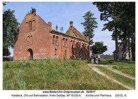 Hardteck, Ort und Bahnstation, Kreis Goldap 
