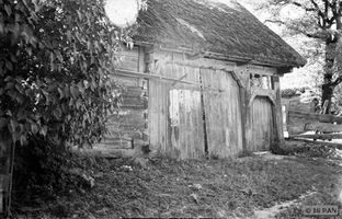 Brodowen, Kreis Lyck Brodowen, Hölzernes Bauerngehöft - Torbau II 