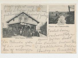 Paterswalde, Kreis Wehlau Paterswalde, Gartenlokal Julius Wagner, Ententeich 
