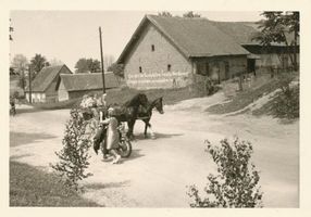 Schönbrück Kr. Allenstein, Kreis Allenstein Schönbrück Kr. Allenstein, Spazierfahrt zur Kirche Шёнбрюк, округ Алленштайн, прогулочная поездка к церкви