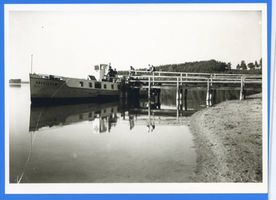 Liebemühl, Kreis Osterode Liebemühl, Faltianker See mit Anlegestelle II Либемюль, озеро Фальтианкер с пристанью, II